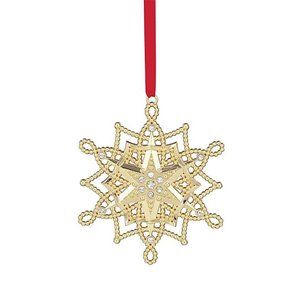 NIB Lenox  Golden Snowflake christmas ornament